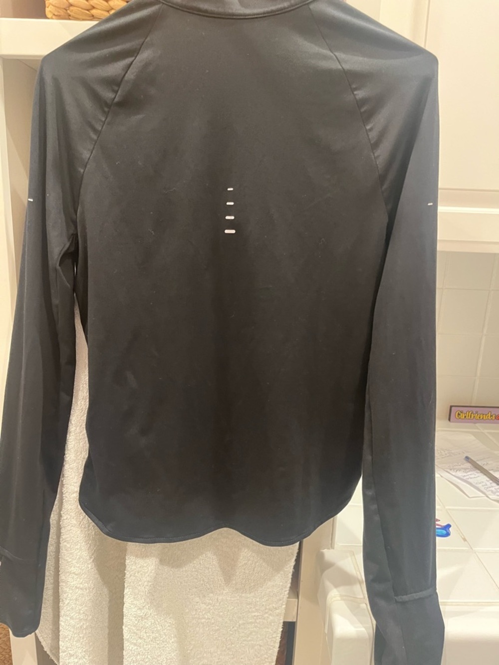 Nike Black womens Quarter-Zip Performance Top - Picture 3 of 5